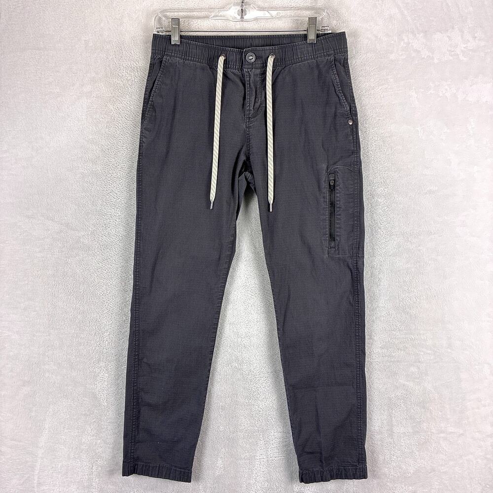 Vuori Pants Womens S Gray Organic Cotton Ripstop Drawstring Preppy Outdoors